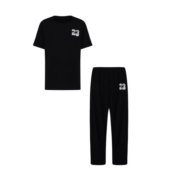 ست تی شرت آستین کوتاه و شلوار زنانه مدل 23