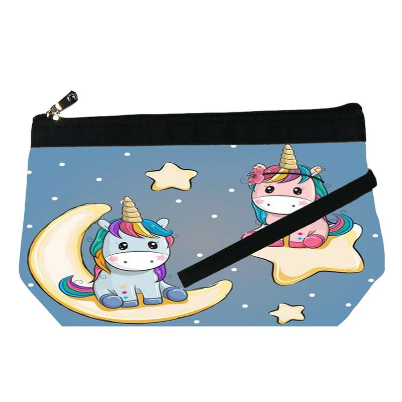 کیف لوازم آرایش زنانه  طرح اسب تک شاخ کد 100