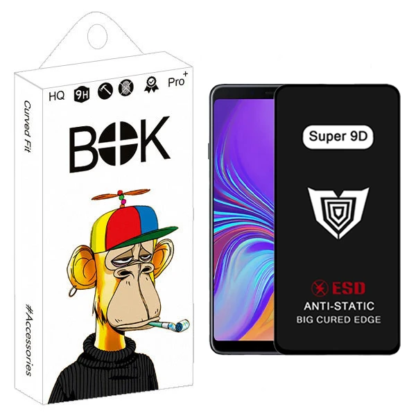 محافظ صفحه نمایش بوک مدل Super 9D Pro مناسب برای گوشی موبایل سامسونگ galaxy A920 / A9 2018 / A9s / A9 Star Pro