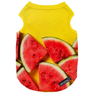لباس سگ و گربه 27 طرح Watermelon Pieces Yellow کد MH566 سایز M