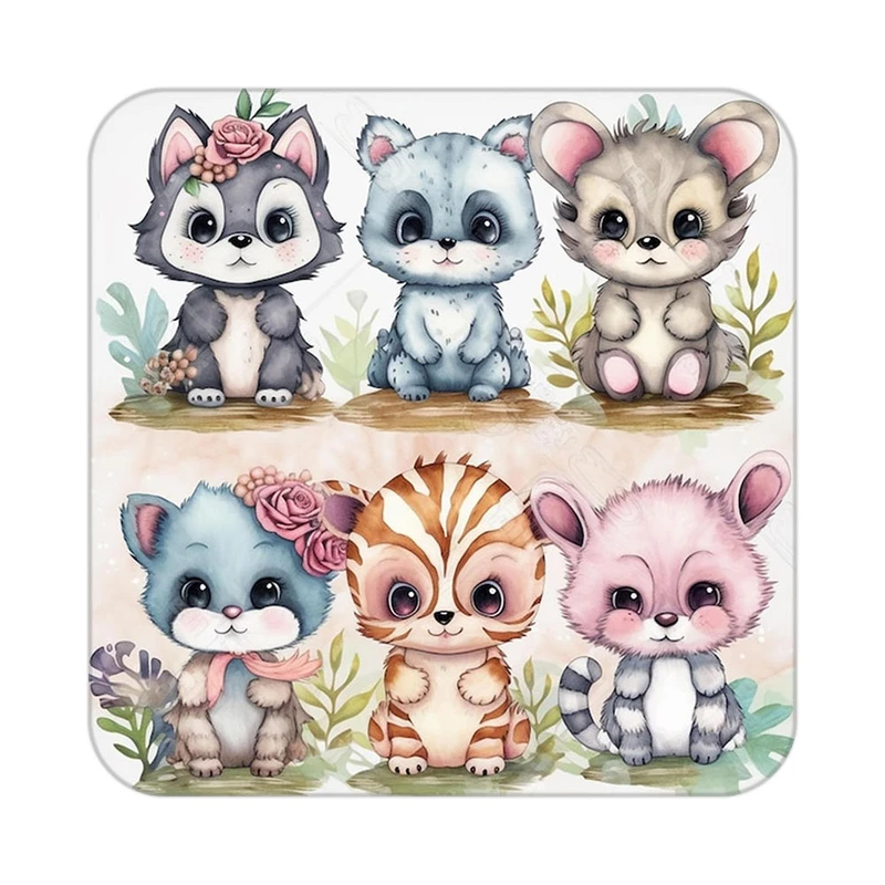 زیر لیوانی کاکتی طرح حیوانات کارتونی مدل mp28825