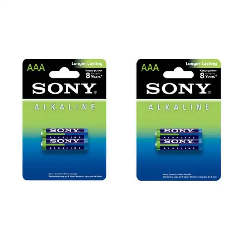 باتری نیم قلمی سونی مدل آلکالاین بسته ۴ عددی