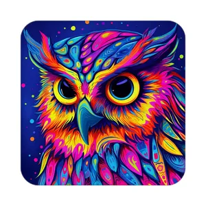 زیر لیوانی کاکتی طرح حیوانات رنگی مدل mp25613