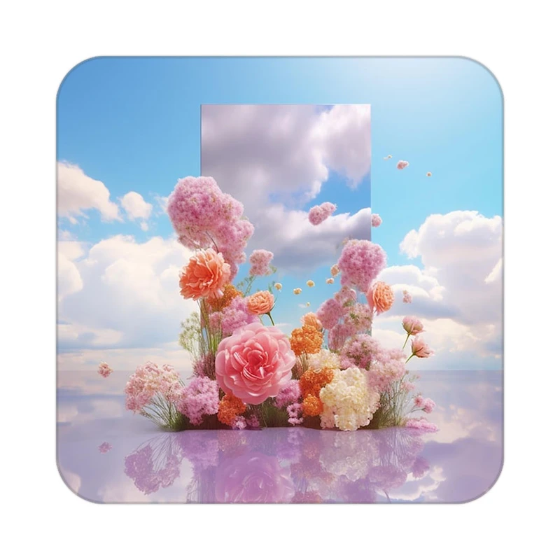 زیر لیوانی کاکتی طرح گل مدل mp16128