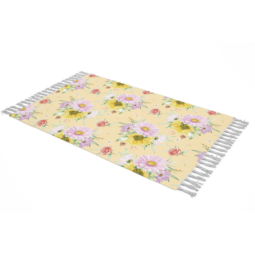 شال مبل طرح آفتابگردان کد F2SH1059 سایز 100x180 سانتی متر شال مبل طرح آفتابگردان کد F2SH1059 سایز 100x180 سانتی متر