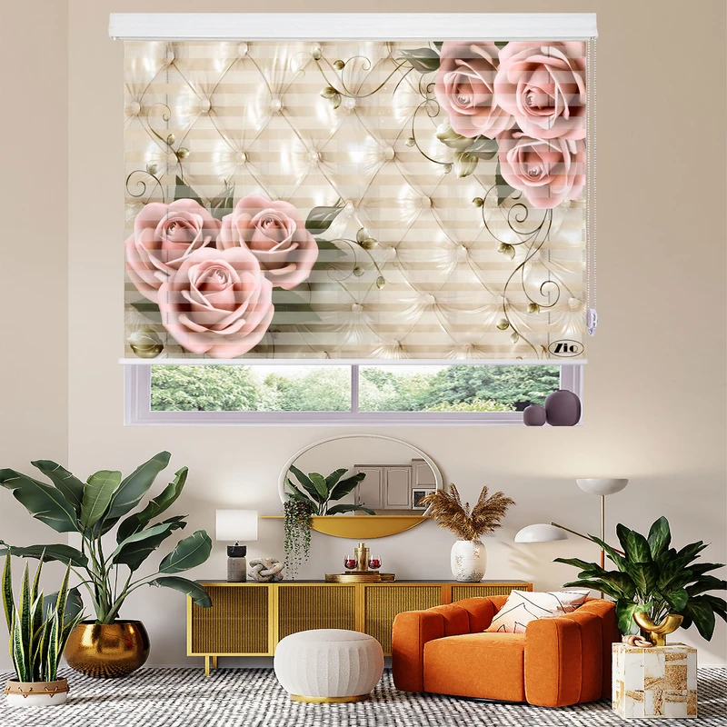 پرده زبرا زیو مدل 3D-1101 سایز 100x150 سانتی متر