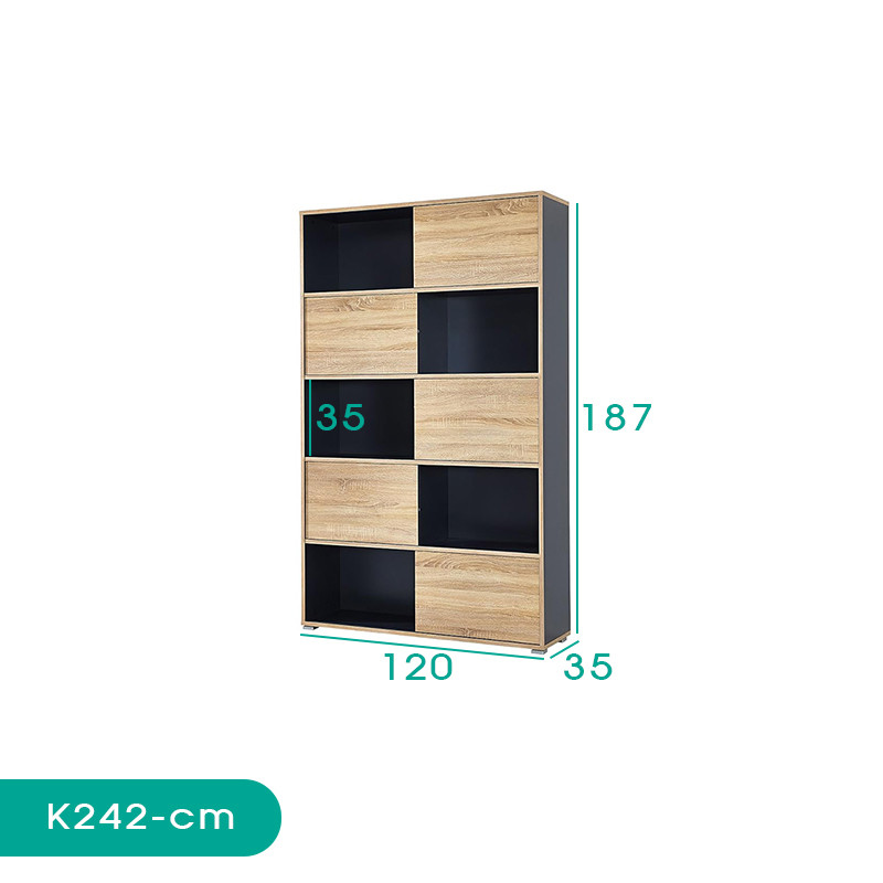کتابخانه اسمردیس مدل K242 - MDF