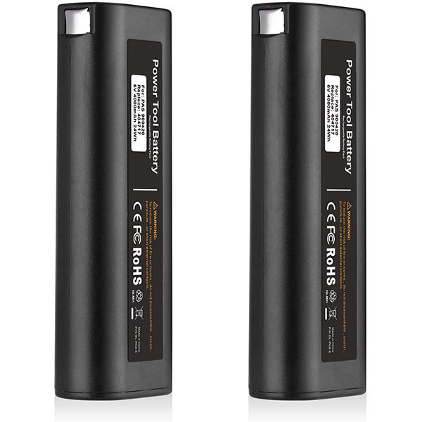 باتری دریل شارژی مدل powerextra کد 6V 3600mAh بسته 2 عددی