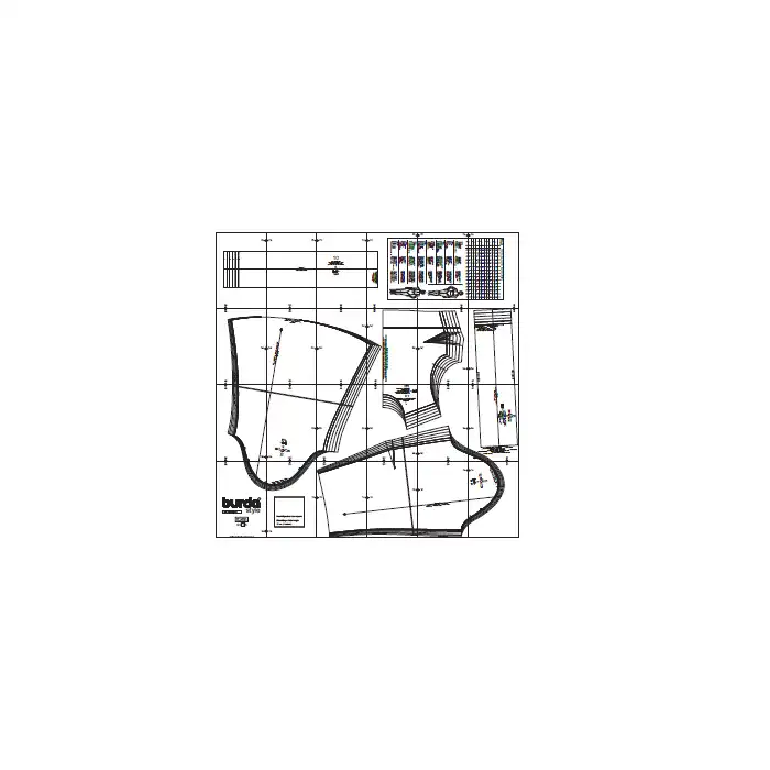 الگوی خیاطی پیراهن زنانه بوردا استایل کد 6265 سایز 34 تا 44 متد مولر
