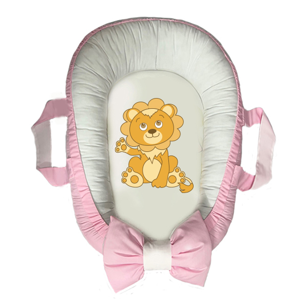 سرویس خواب سه تکه نوزاد مدل گارد محافظ دار طرح شیر دختر کد 087