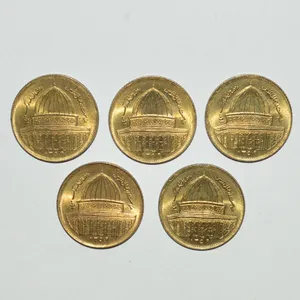 دکوری طرح سکه تزیینی یک ریال مدل قدس مجموعه 5 عددی