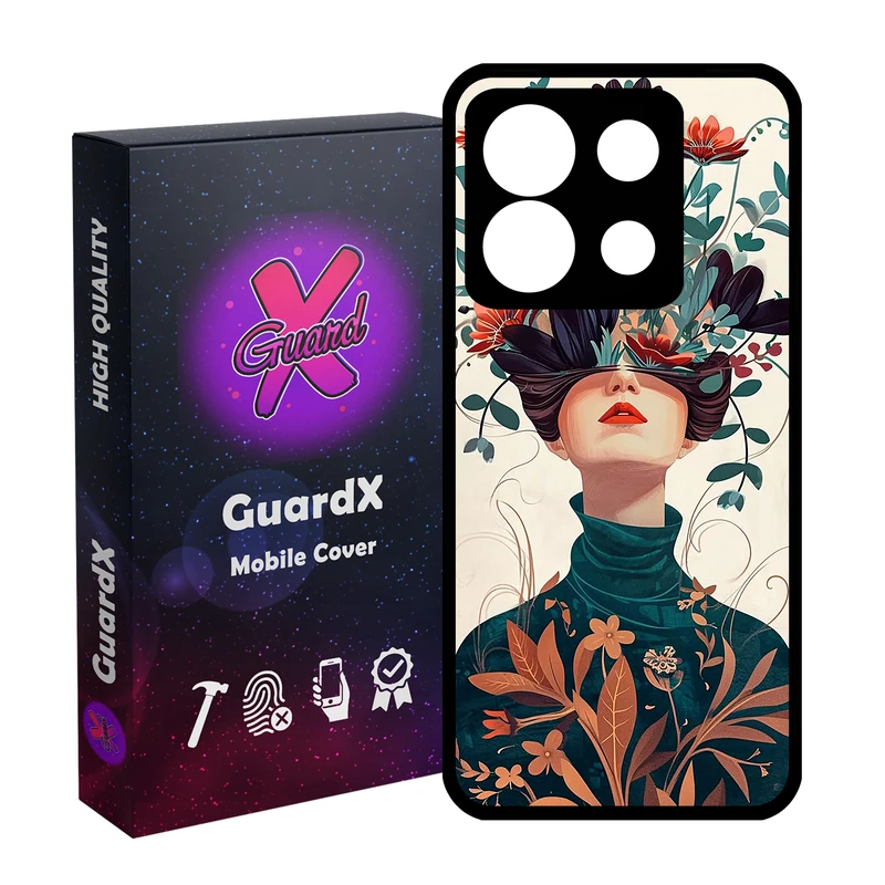 کاور گارد ایکس طرح دخترانه مدل  Glass10779 مناسب برای گوشی موبایل شیائومی Redmi Note 13 5G