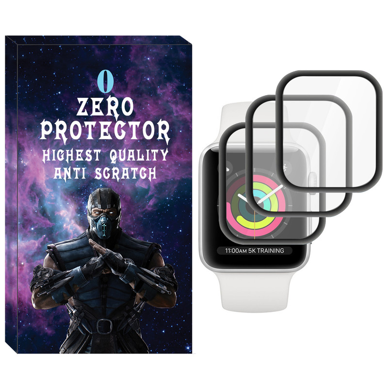 محافظ صفحه نمایش نانو زیرو مدل NZO مناسب برای ساعت هوشمند اپل Watch 38mm بسته سه عددی