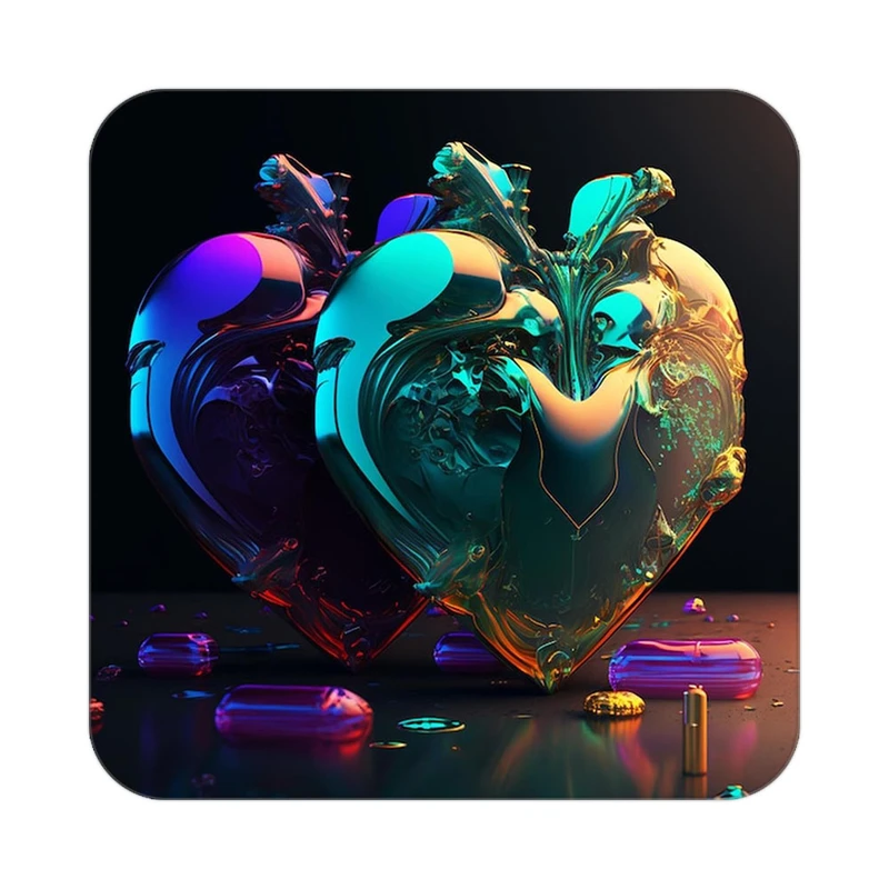 زیر لیوانی کاکتی مدل عاشقانه کد mp10008