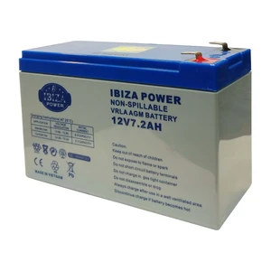 باتری سیلد اسید 12 ولت 7.2 آمپر ساعت ایبیزا مدل ksre-12v-7.2a