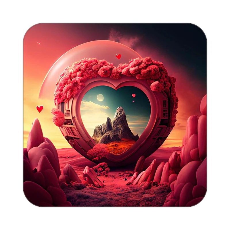 زیر لیوانی کاکتی مدل عاشقانه کد mp11517