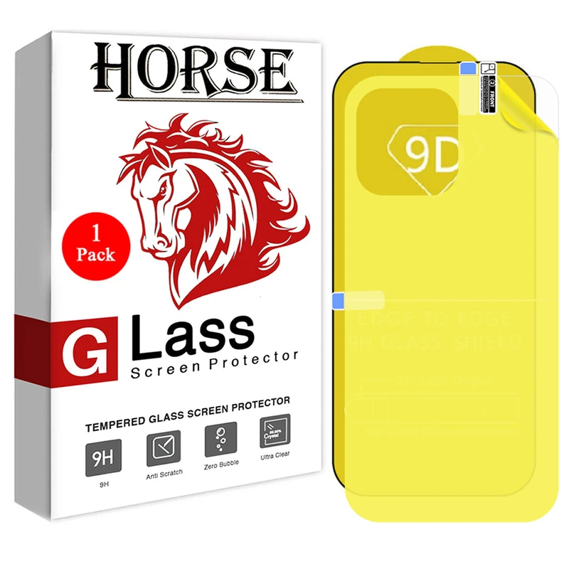 محافظ صفحه نمایش هورس مدل 2FN_14 مناسب برای گوشی موبایل اپل iPhone 14 Pro Max به همراه محافظ پشت گوشی