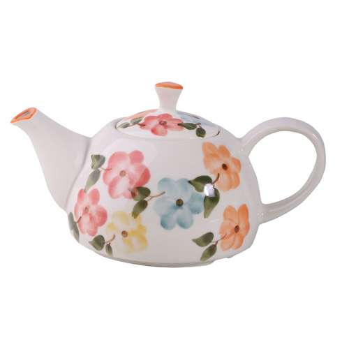 قوری سرامیکی طرح شکوفه های بهاری مدل Darya