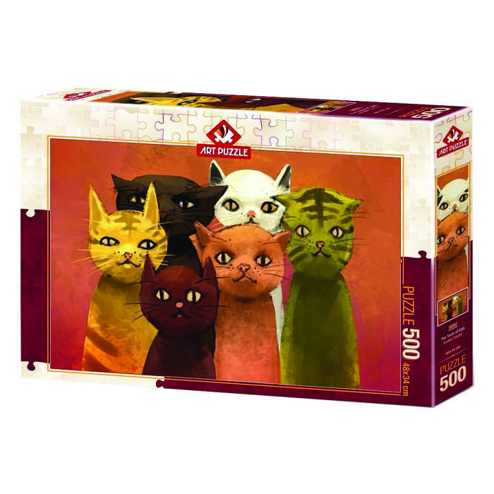 پازل 500 تکه آرت پازل مدل The Team of Cats كد 5092