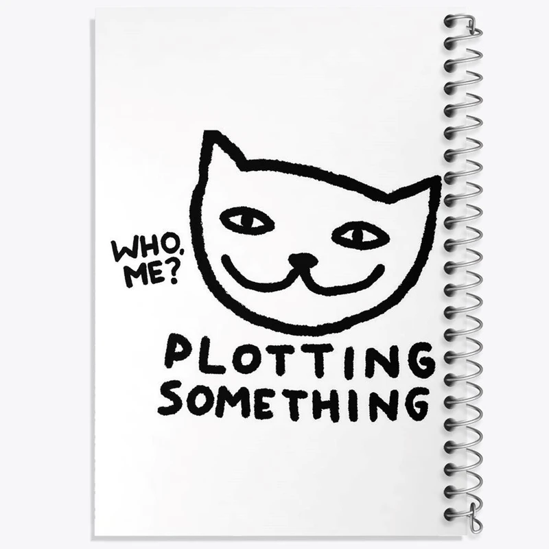 دفتر نت موسیقی 50 برگ خندالو مدل گربه مشکوک کد 29284