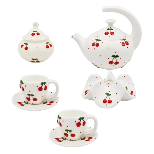 سرویس قهوه خوری 9 پارچه 2 نفره مدل ارکیده کد 2421P9xalb