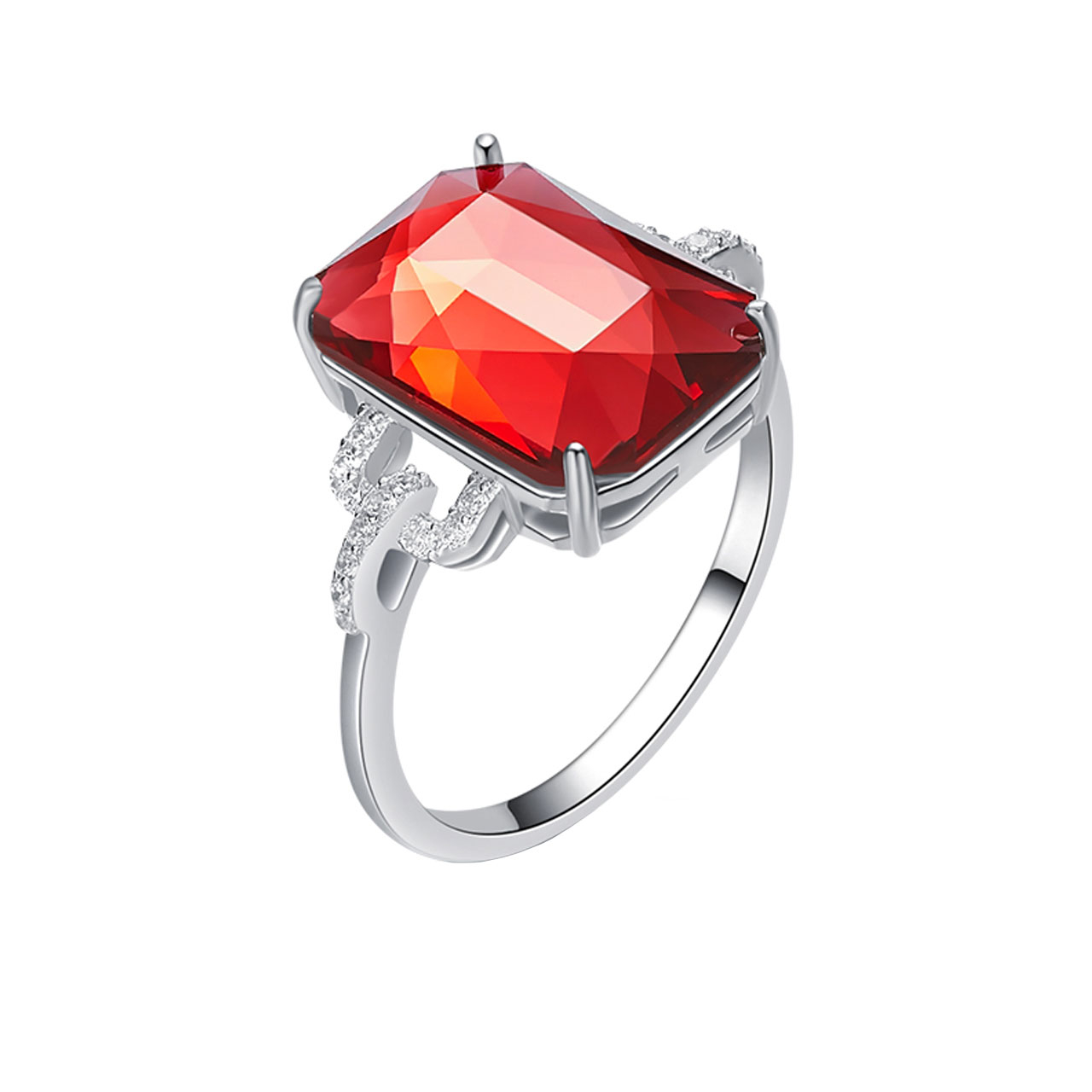 انگشتر نقره زنانه کوبیک مدل QR-6806