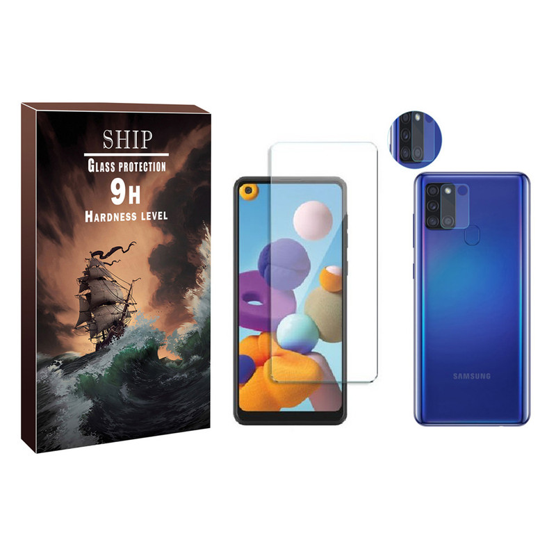  محافظ صفحه نمایش شیپ مدل SDHP-01 مناسب برای گوشی موبایل سامسونگ Galaxy A21s به همراه محافظ لنز