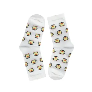 جوراب ساق بلند دخترانه مدل پنگوئنی