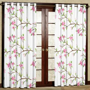 پرده مدل گل شکوفه بهاری هازان پانچی کد 4097 سایز 140x200 سانتی متر