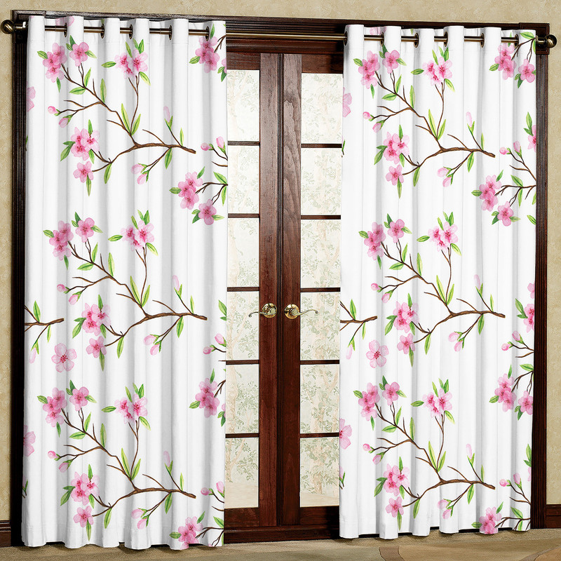 پرده مدل گل شکوفه بهاری هازان پانچی کد 4097 سایز 140x200 سانتی متر