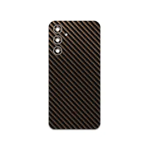 MAHOOT Glossy-Brown-Fiber Cover Sticker for Samsung Galaxy A54