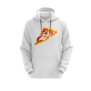 هودی زنانه مدل پیتزا کد J270 رنگ سفید