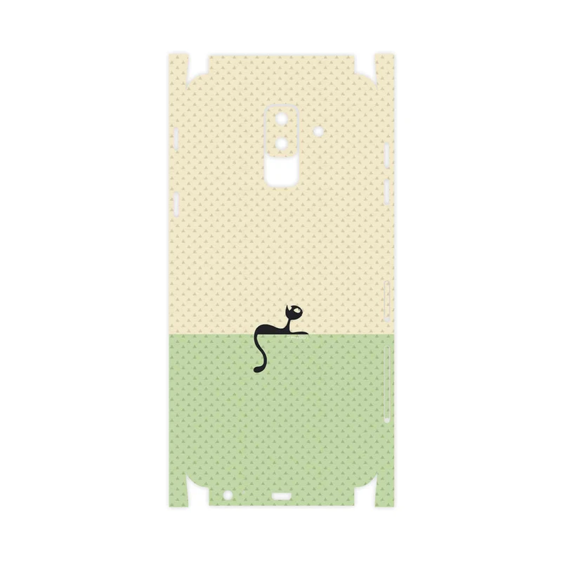 برچسب پوششی ماهوت مدل Minimal Internet Cat Icon-FullSkin مناسب برای گوشی موبایل سامسونگ Galaxy A6 Plus 2018