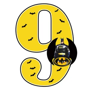   استند رومیزی مدل تولد عدد 9 طرح بتمن کد 629