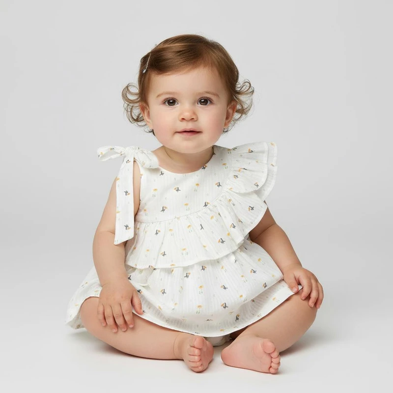 پیراهن دخترانه فیورلا مدل مینا 25023 به همراه شورت