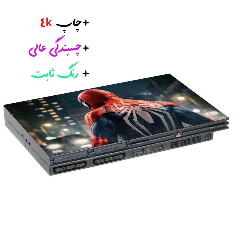 برچسب پلی استیشن ۲ مدل مرد عنکبوتی کد 9393