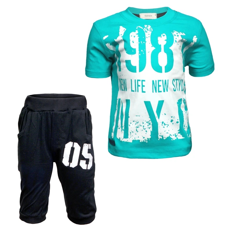 ست تی شرت و شلوارک پسرانه طرح 1987 کد 29