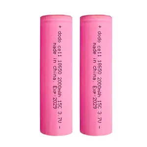 باتری لیتیوم یون قابل شارژ dodo مدل HP-18650-15C ظرفیت 2000 میلی آمپر ساعت بسته 2 عددی