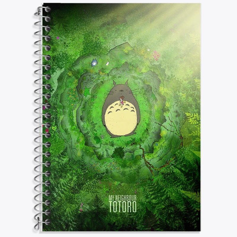 دفتر زبان 50 برگ خندالو مدل دو خط طرح انیمه توتورو (Totoro) کد F1609