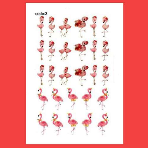 استیکر طراحی ناخن طرح فلامینگو مدل C03
