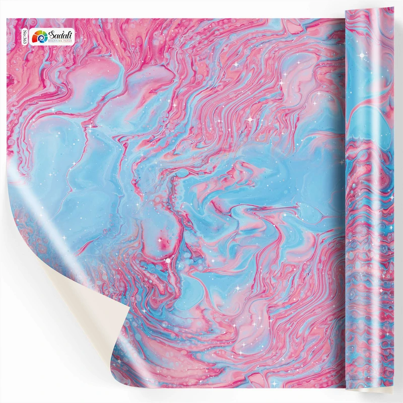 کاغذ کادو صدفی طرح آبرنگی 363 سایز 100*70 سانتی متر بسته 2 عددی 