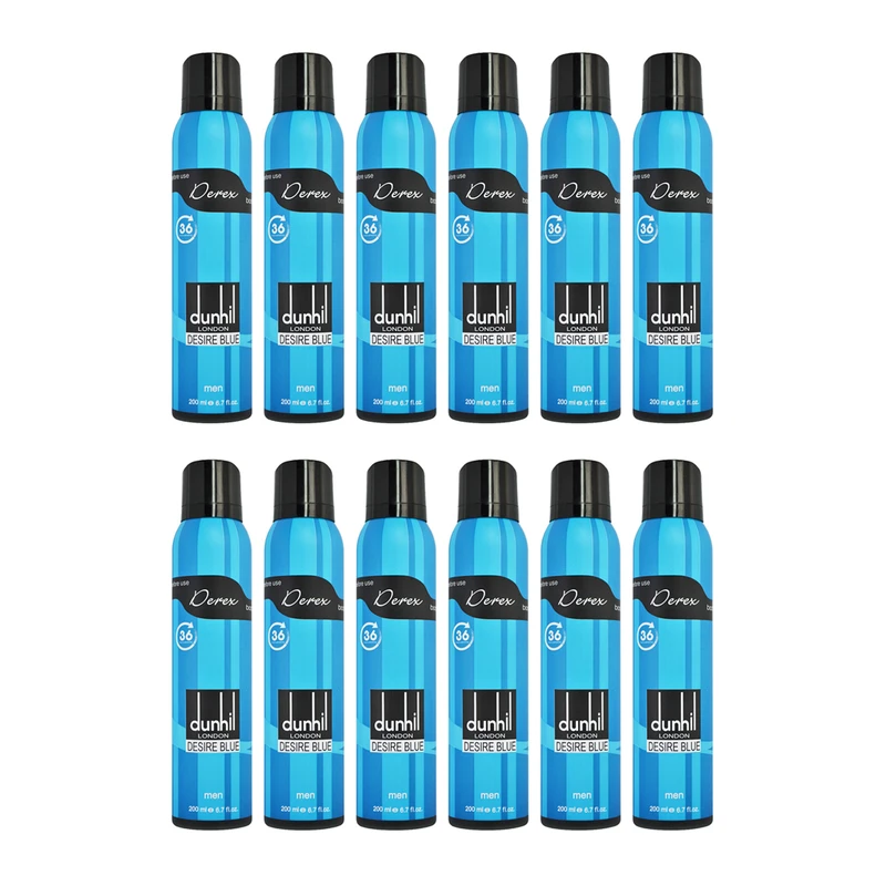اسپری بدن مردانه دریکس مدل dunhill حجم 200 میلی لیتر مجموعه ۱۲ عددی