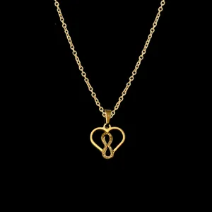 گردنبند زنانه مدل قلب و بی نهایت کد Art41