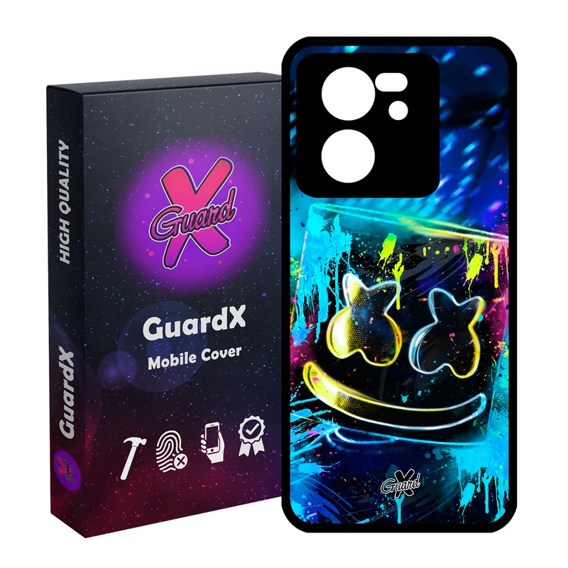 کاور گارد ایکس طرح Marshmello مدل Glass10104 مناسب برای گوشی موبایل شیائومی 13T/13T Pro/Redmi K60 Ultra