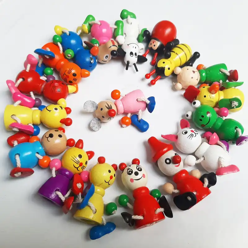 سرمدادی چوبی طرح حیوانات مدل sep01 مجموعه 18 عددی