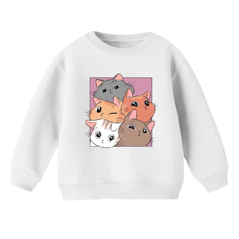سویشرت بچگانه مدل پنج گربه  