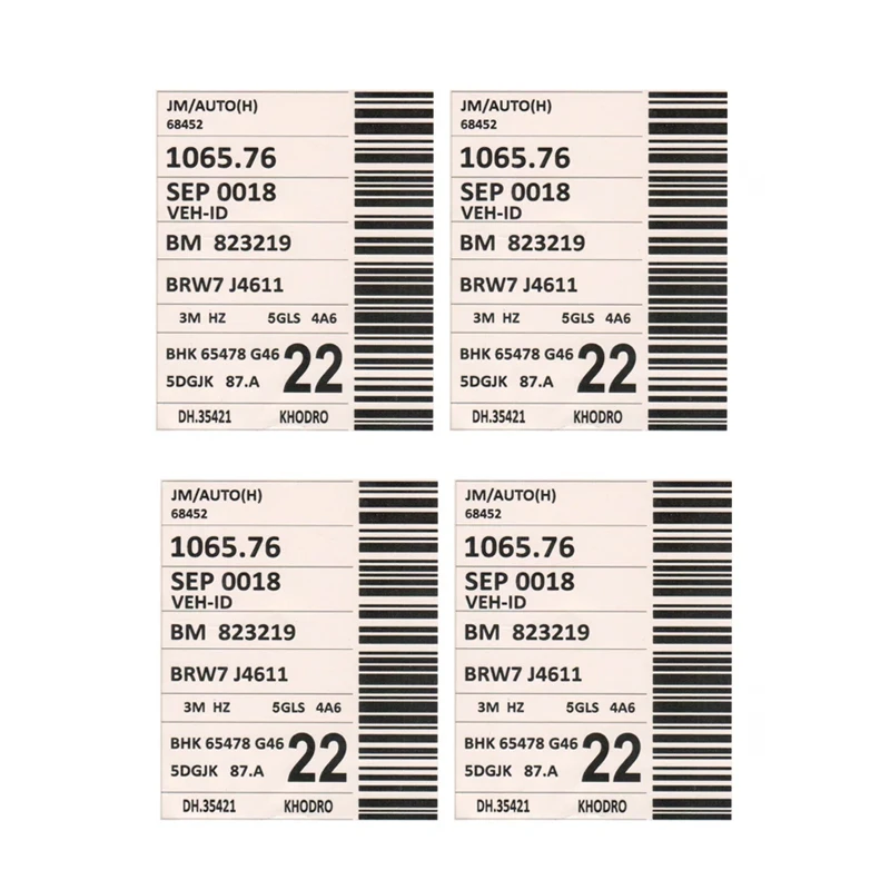  برچسب لچکی خودرو کد K2222 مجموعه 4 عددی 