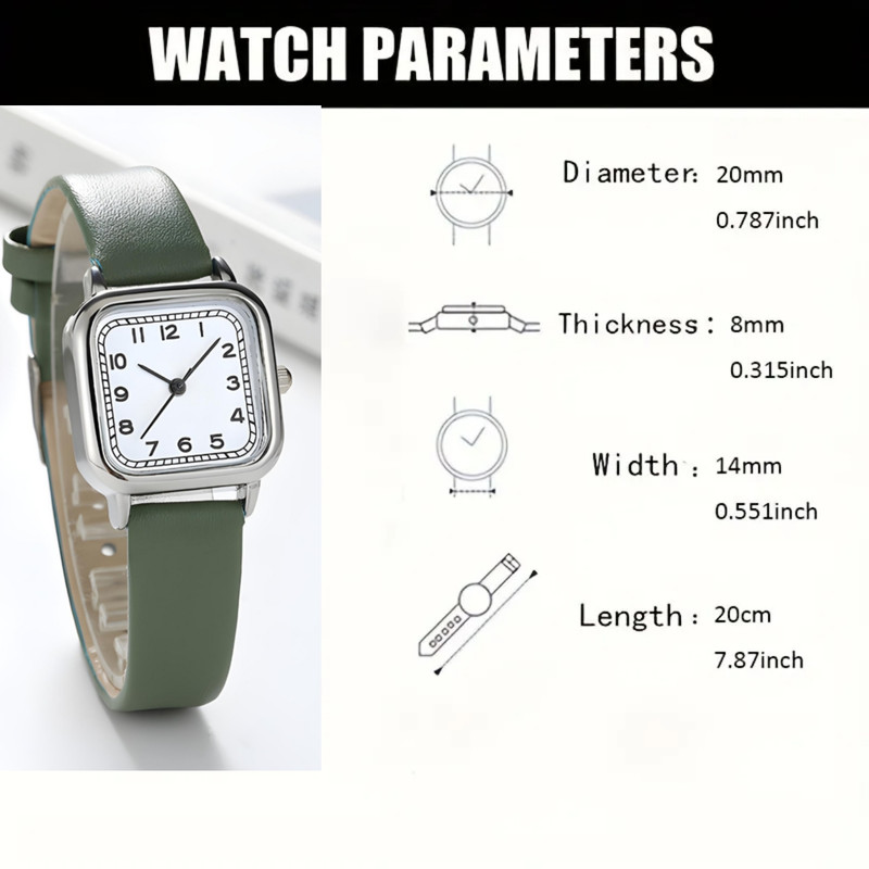 ساعت مچی عقربه ای دخترانه مدل بند چرم کلاسیک کد S-2