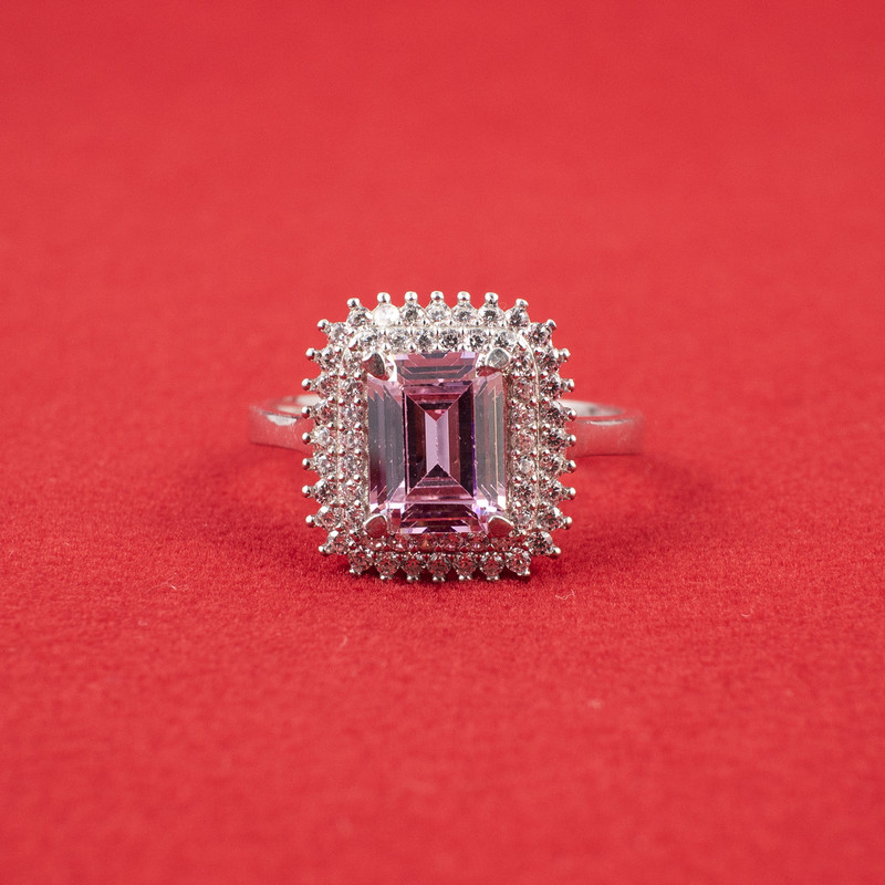 انگشتر نقره زنانه مدل کوارتز AMT-R143