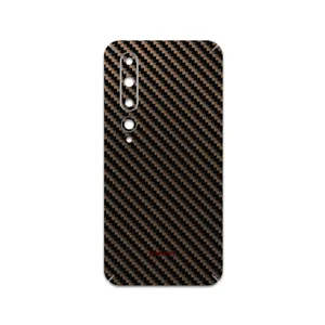 MAHOOT Glossy-Brown-Fiber Cover Sticker for Xiaomi Mi 10 5G